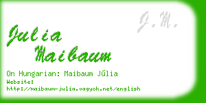 julia maibaum business card